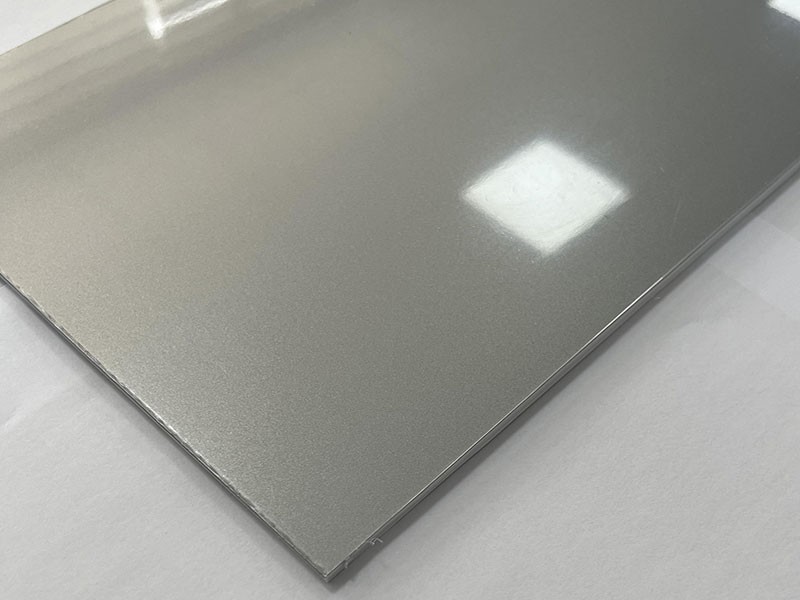 SILVERY ACRYLIC/ABS PAINT FREE COMPOSITE SHEET